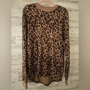Urban Outfitters Leopard Print Long Sleeve Top